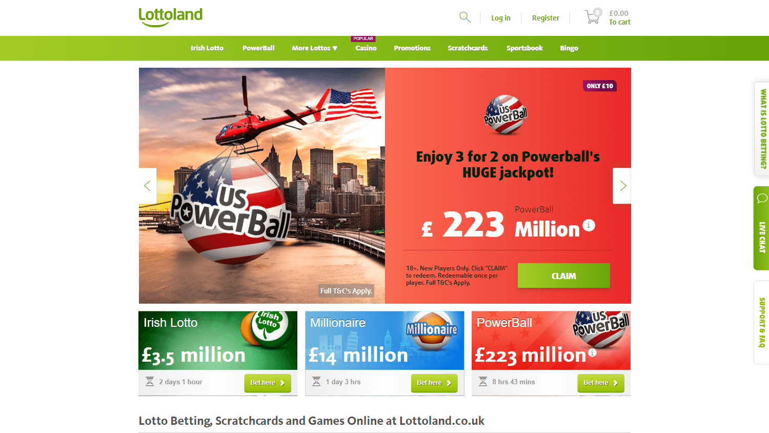 Lottoland Casino Desktop screenshot
